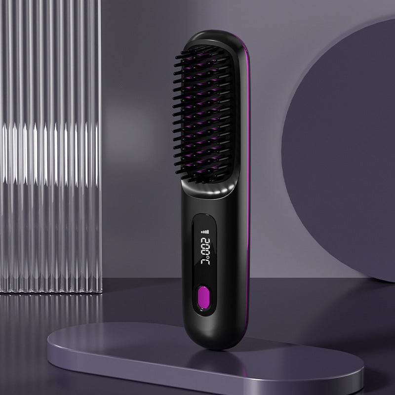 Ceramic Heated Electric Comb Hair Straightener