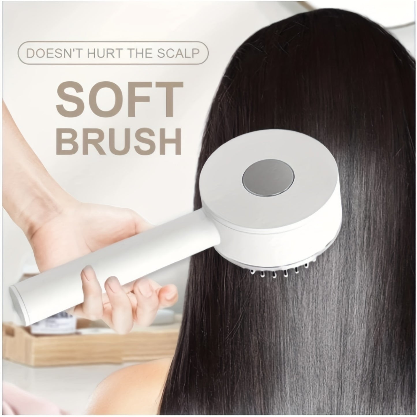 One-click self-cleaning hair brush