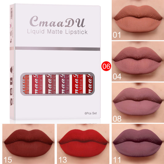 Six Matte Lipsticks.