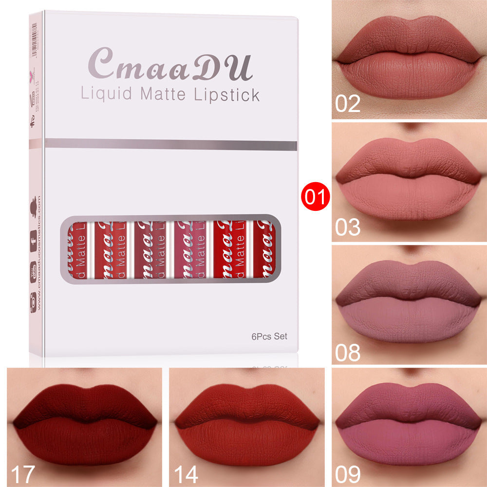 Six Matte Lipsticks.