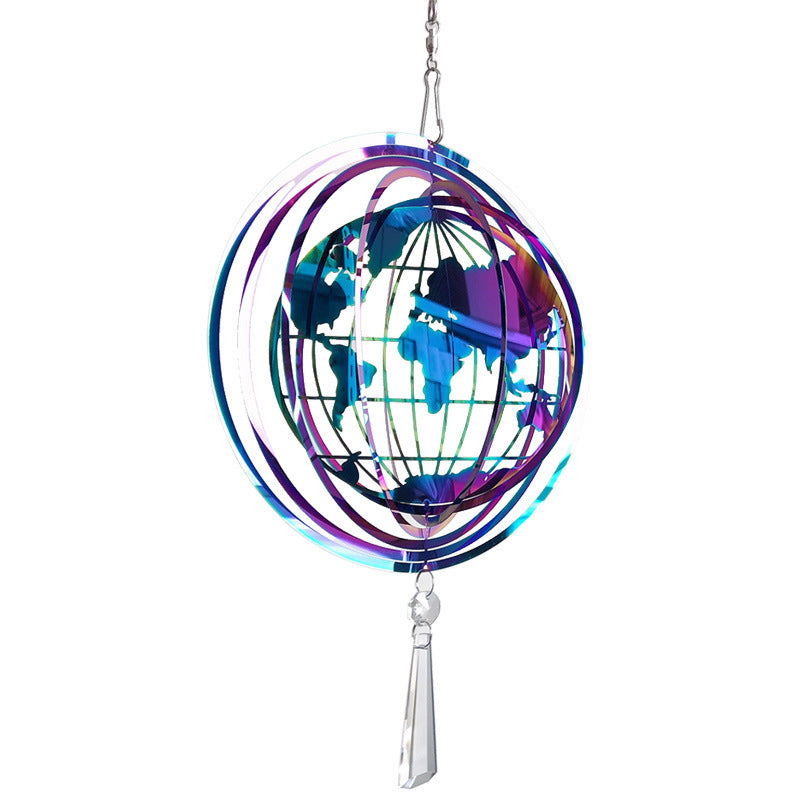 Earth World Map Garden Wind Chimes Hanging Decorations