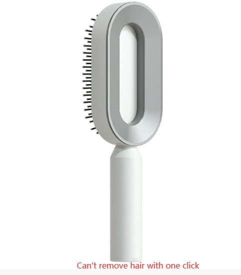 Self-cleaning hair brush for women