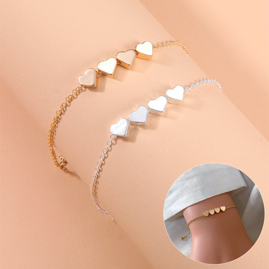 Exquisite Temperament Simple Thin Chain Heart Bracelet